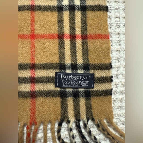 Burberry Tan and Black Checkered Scarf - Picture 2 of 4